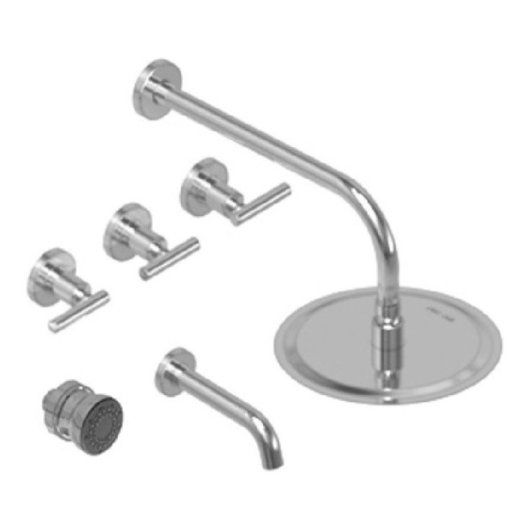 Griferia Hidromet Sun Lever Cromo 3 Vias C/escocesa 4545crcr