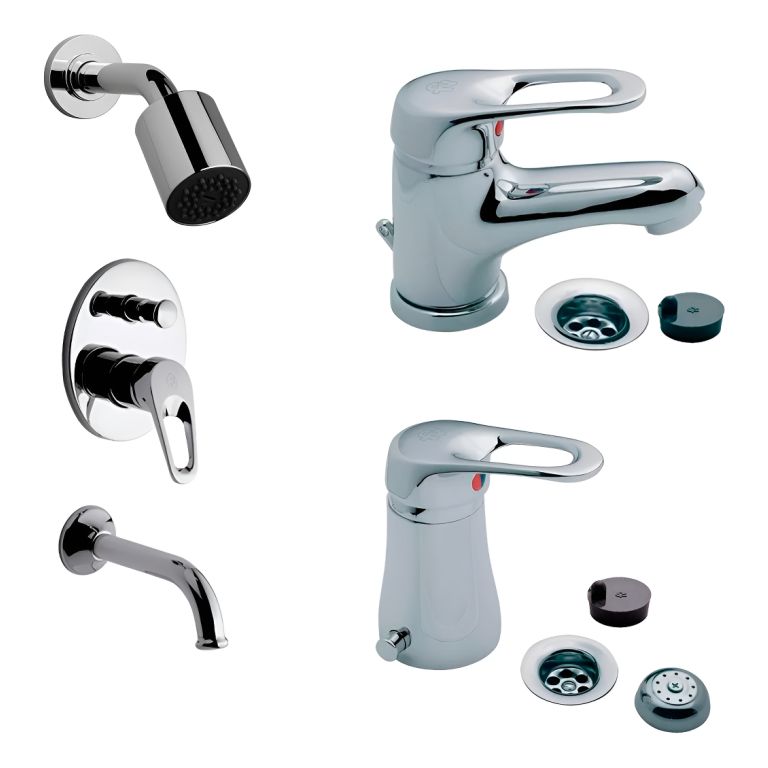 Juego Set Fv Arizona Monocomando Baño Lavatorio Bidet Ducha