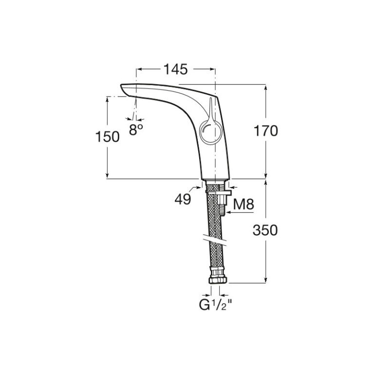 Grifería Roca Iconia Lavatorio Bajo Monocomando Cromo - Imagen 5
