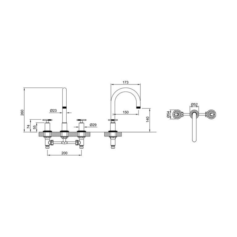 Grifería Lavatorio Peirano Pulse 60-175dg Dark Gold Mate - Imagen 2
