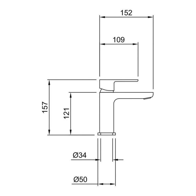 Griferia Peirano Vera Lavatorio Monocomando Bajo 60-180 - Imagen 5