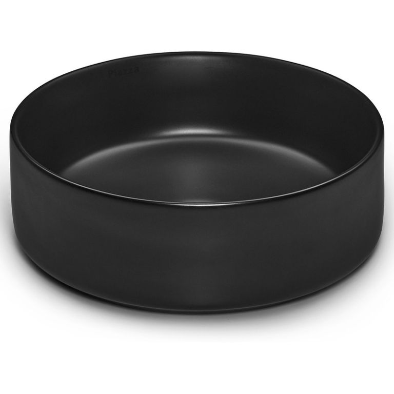 Bacha Piazza A524ne Apoyo Porcelana Baño Negra