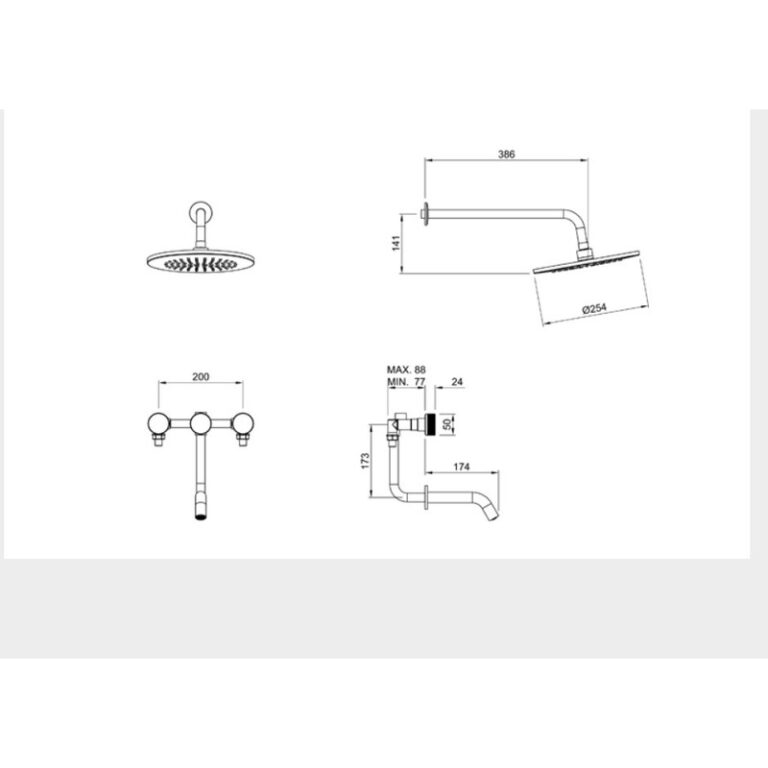Griferia Peirano Fabric Ducha Embutir Dorado 80-100g - Imagen 2
