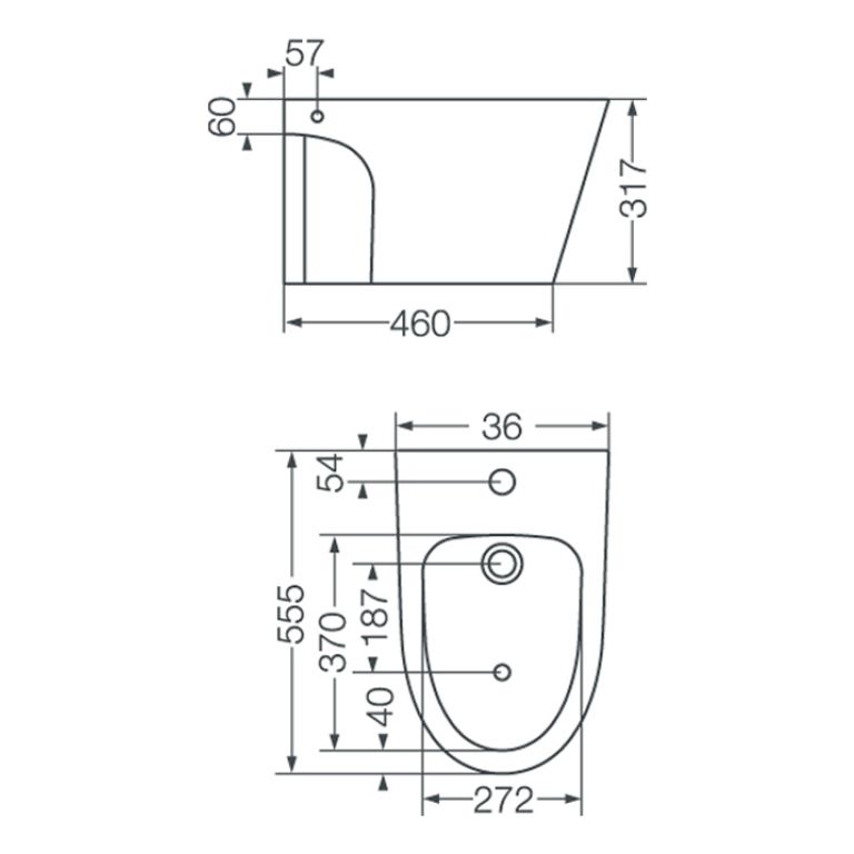 Combo Ferrum Marina Suspendido Completo Colgar Inodoro Bidet - Imagen 3
