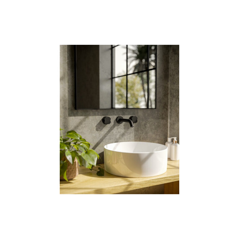 Griferia Vasser Senza Black Lavatorio Pared Negro 26/1021.ng - Imagen 3