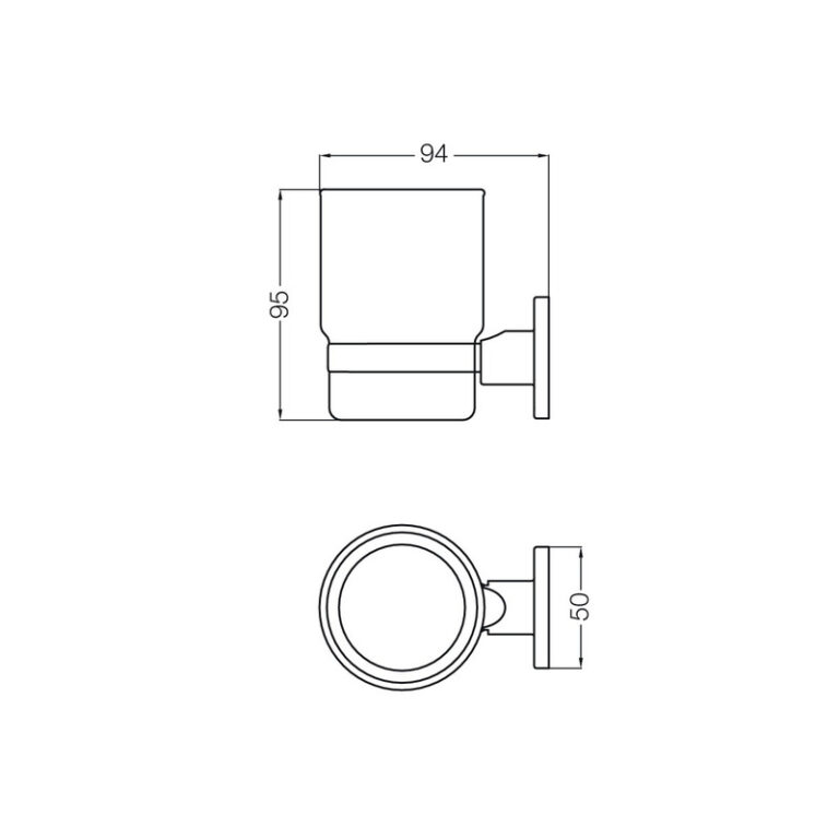 Portavaso Fv Arizona De Bano Portacepillo Vaso Color Plateado - Imagen 4