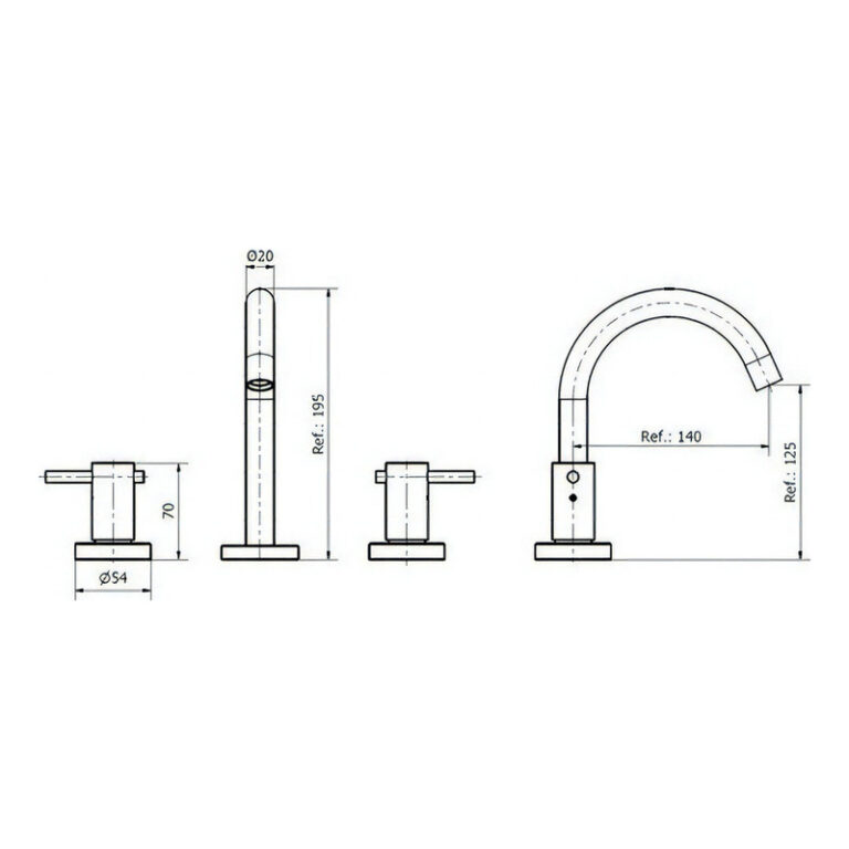Griferia Hydros Zen Lever Lavatorio Cierre Ceramico Bano Cromo Aireador Garantia Pico Alto - Imagen 3