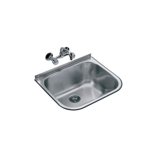 Bacha Ferrum Lavadero Acero Inox Pileta Brillante P/ Amurar