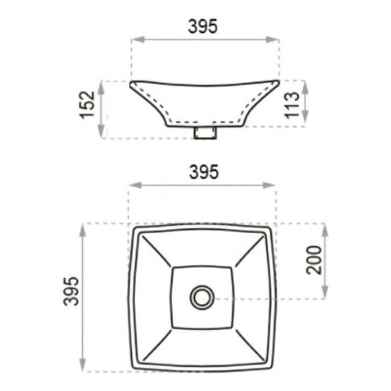 Bacha Ferrum Tori L025kb Cuadra Blanco 40x40 - Imagen 2