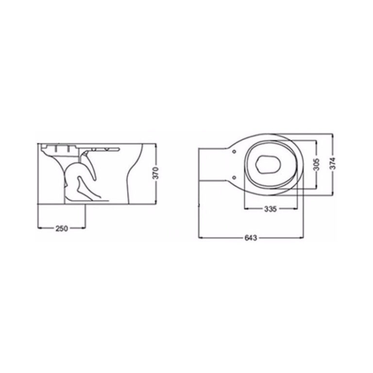 Inodoro Largo Ferrum Andina Loza Blanco - Imagen 2