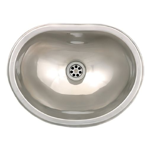 Bacha Ovalada Acero Inoxidable Mi Pileta 457 Lavatorio Baño