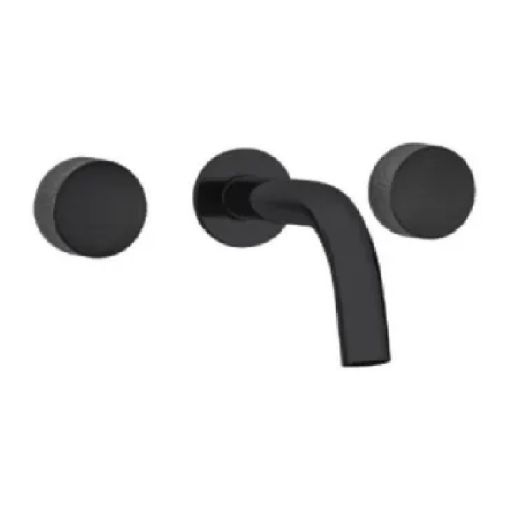 Griferia Peirano Fabric Negra Lavatorio Pared 62-100n