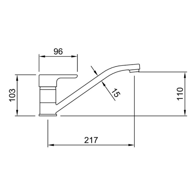 Griferia Peirano Dique Monocomando Cocina Mesada 20-160 - Imagen 6