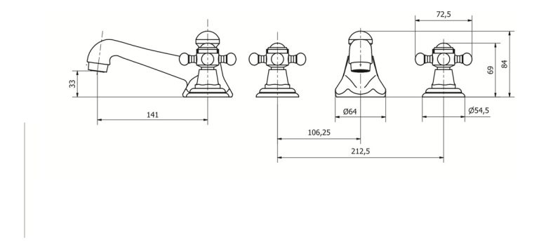 Griferia Piazza Renoir Cromo Lavatorio Mesada 21900 - Imagen 2