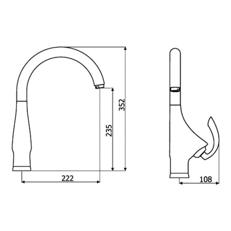 Griferia Hidromet Swan Cocina Monocomando Pico Bar Color Cromo Acabado Brillante - Imagen 2