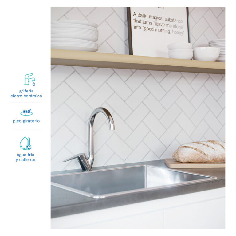 Griferia Cocina Vasser Odessa Monocomando Cromo 16/2302 - Imagen 3