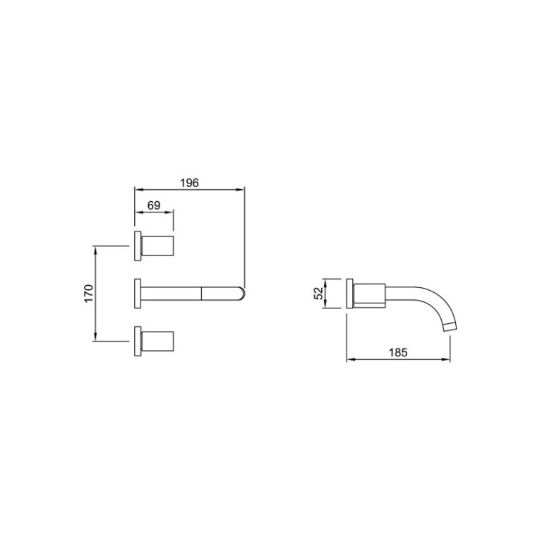 Griferia Peirano Toledo Lavatorio Pared Cierre Ceramico - Imagen 2