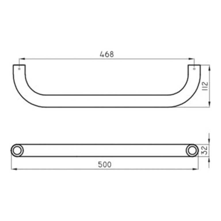Accesorio Ferrum Espacio Barral Fijo Recto 50cm Vefr5 Bano - Imagen 2