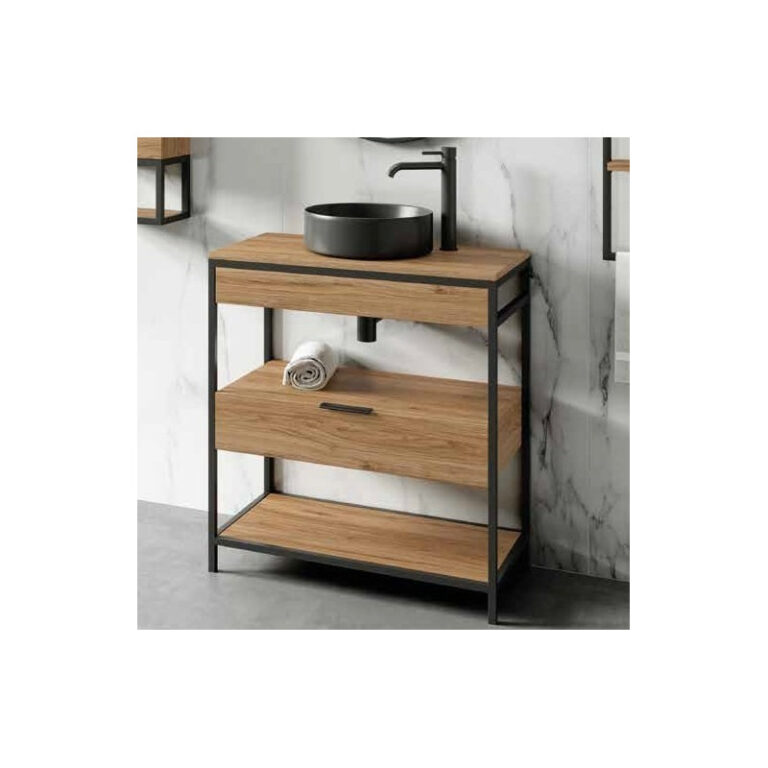 Bacha Piazza A524ne Apoyo Porcelana Baño Negra - Imagen 11