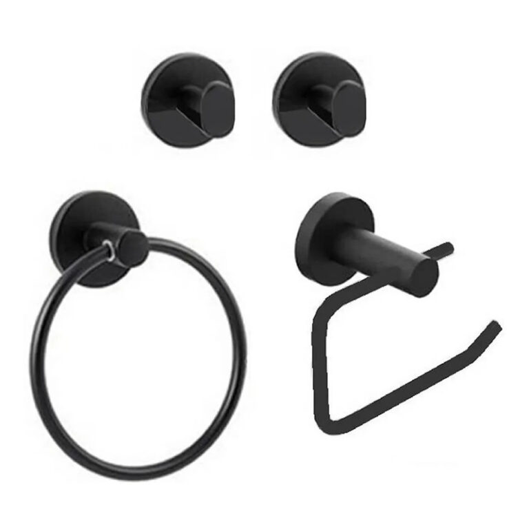 Juego De Accesorios De 4 Bano Piazza Sensus Negro - Imagen 6