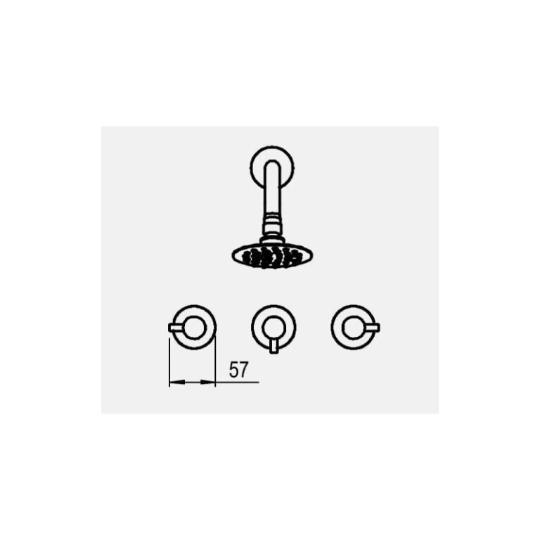 Griferia Ducha Hidromet Mini Lever Cromo 2903crcr - Imagen 2