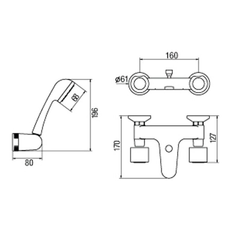 Grifería Piazza Optima Ducha Exterior Con Transferencia Baño - Imagen 2