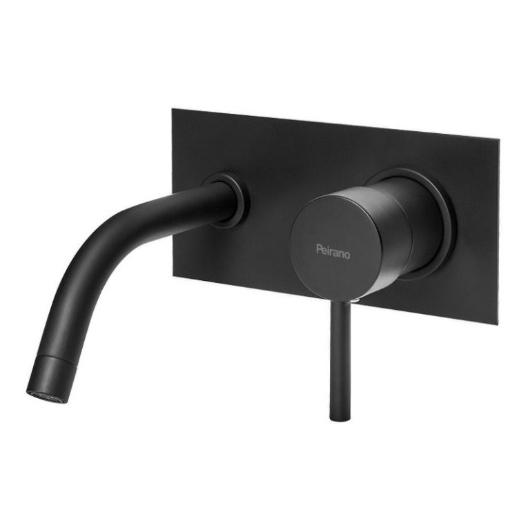 Grifería Peirano Monocomando Black Velvet Lavatorio Pared