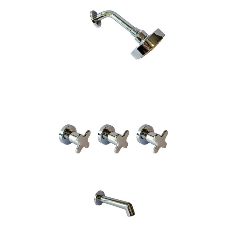 Griferia Hydros Viva Nova Cruz Ducha Emb Con Transf Cromo