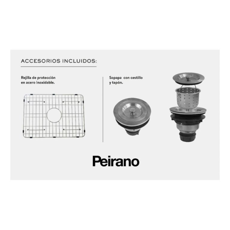 Bacha Peirano Cocina Simple Porcelana Sopapa Completa Bch16 - Imagen 5