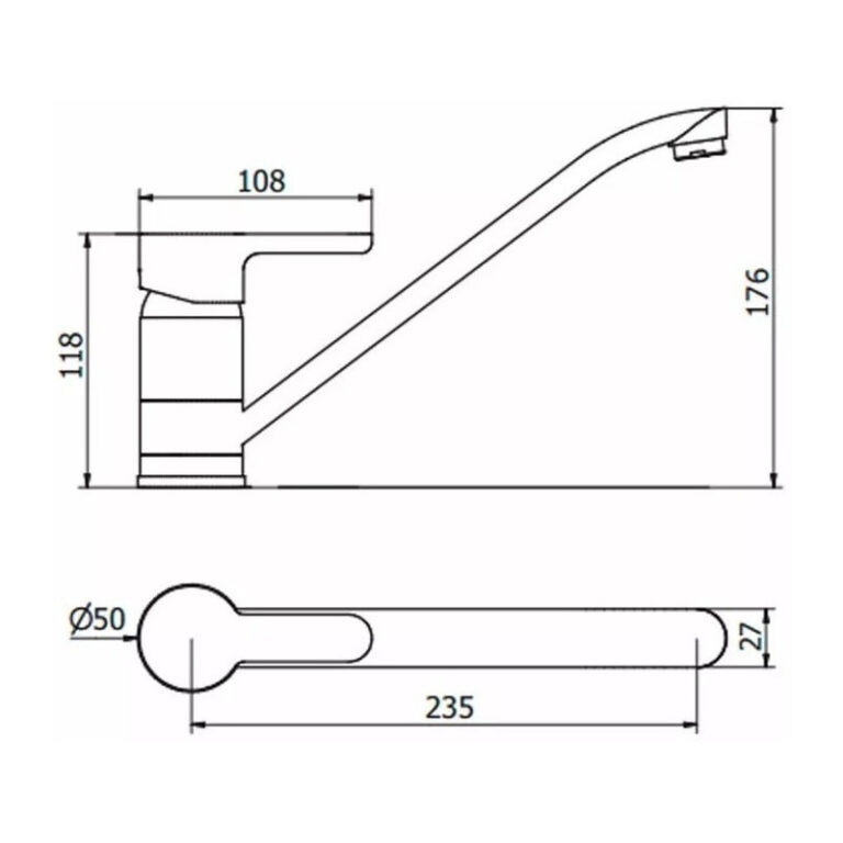 Grifería Piazza Yvon Emblem Monocomando Cocina Mesada - Imagen 2