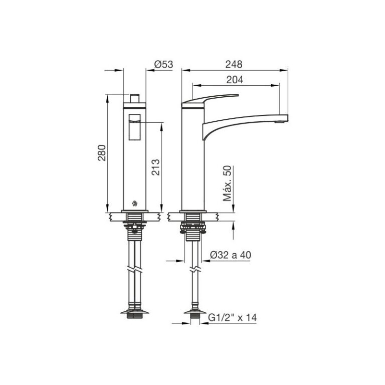 Griferia Fv Bonnie Cocina Monocomando Cromo 411/h1 - Imagen 2