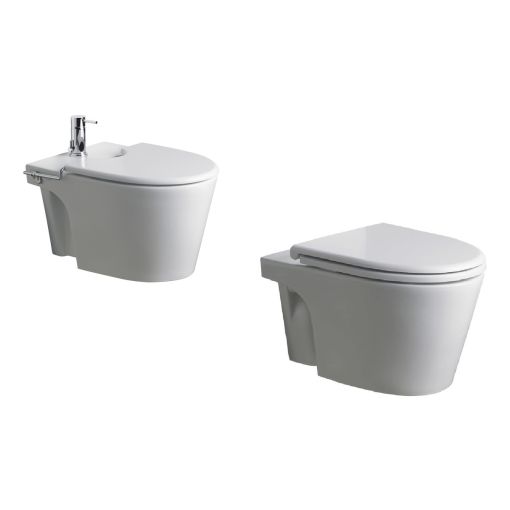 Combo Ferrum Marina Suspendido Completo Colgar Inodoro Bidet