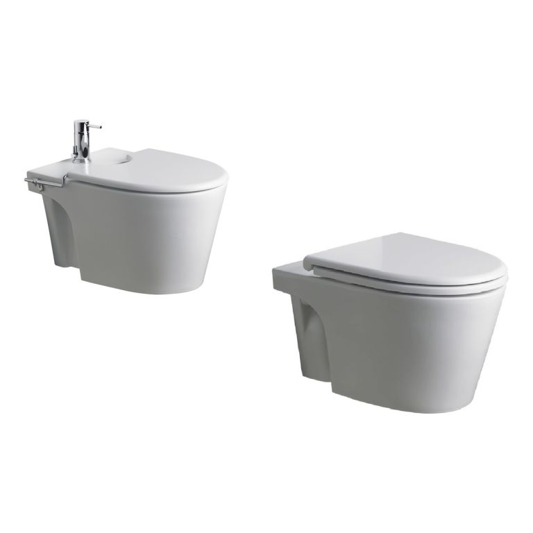 Combo Ferrum Marina Suspendido Completo Colgar Inodoro Bidet