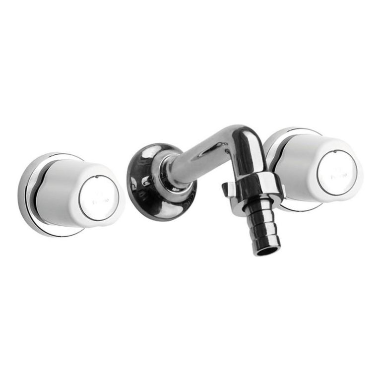 Griferia Peirano Lorca Lavarropas Blanco Cromo 40-010