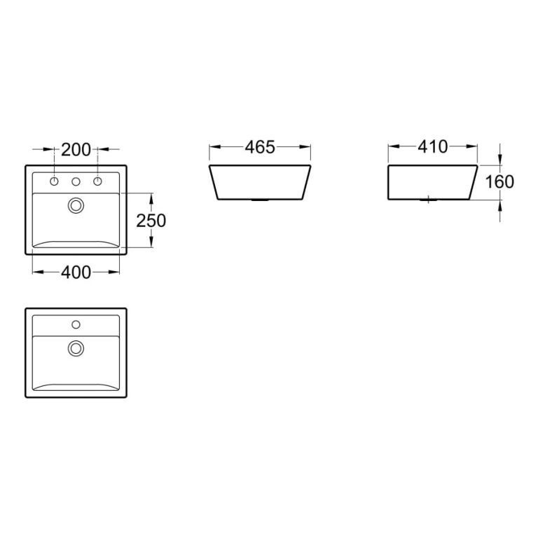 Bacha Roca Zen Sendai Encimera Apoyo Apoyar Lavatorio Blanca - Imagen 2