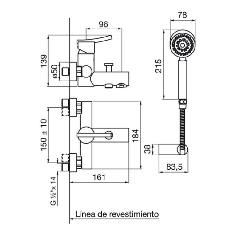 Grifería Fv Libby Monocomando Ducha Exterior 0310/39 - Imagen 4