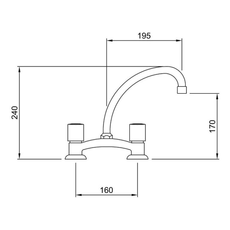 Griferia Peirano Dique Cocina Mesada Cromo 910/m - Imagen 2