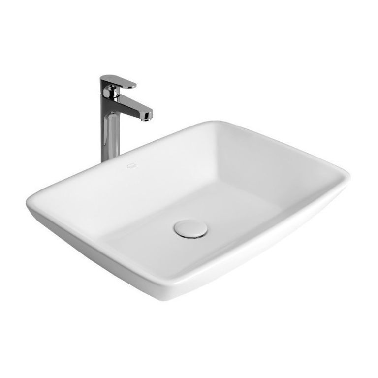 Bacha Ferrum Tori Lk108 Apoyo Blanca Baño Rectangular Fina