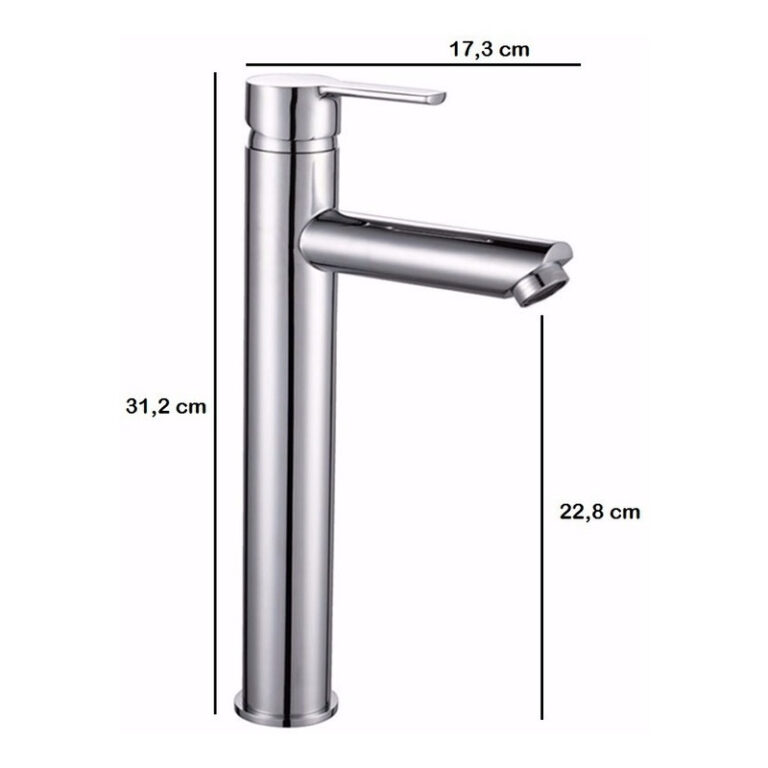 Griferia Hydros Calyx Lavatorio Monocomando Alto Cromo Bano - Imagen 2