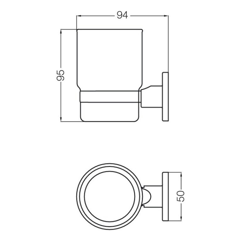 Portavaso Fv Arizona De Bano Portacepillo Vaso Color Plateado - Imagen 6