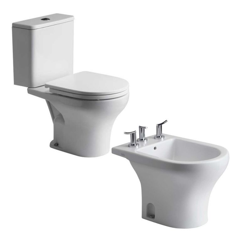 Veneto Ferrum Combo Inodoro Largo + Mochila Dual + Bidet