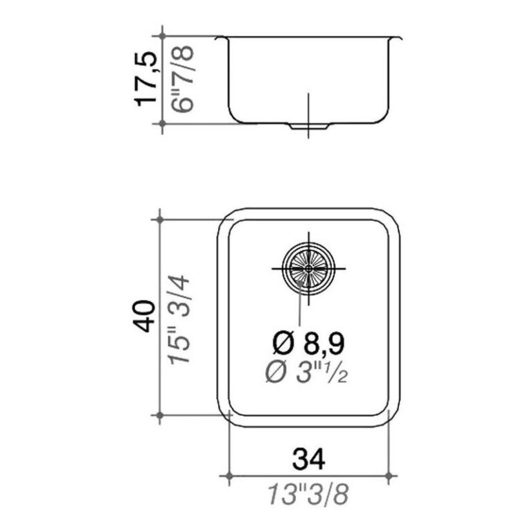 Bacha Johnson Acero 304 Q40 Bajo Mesada - Imagen 6