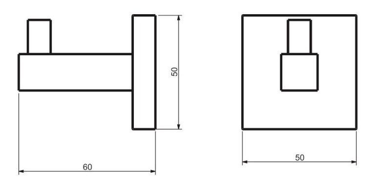 Percha Unique Metal Accesorio Baño 5 Años Garantía Piazza - Imagen 2