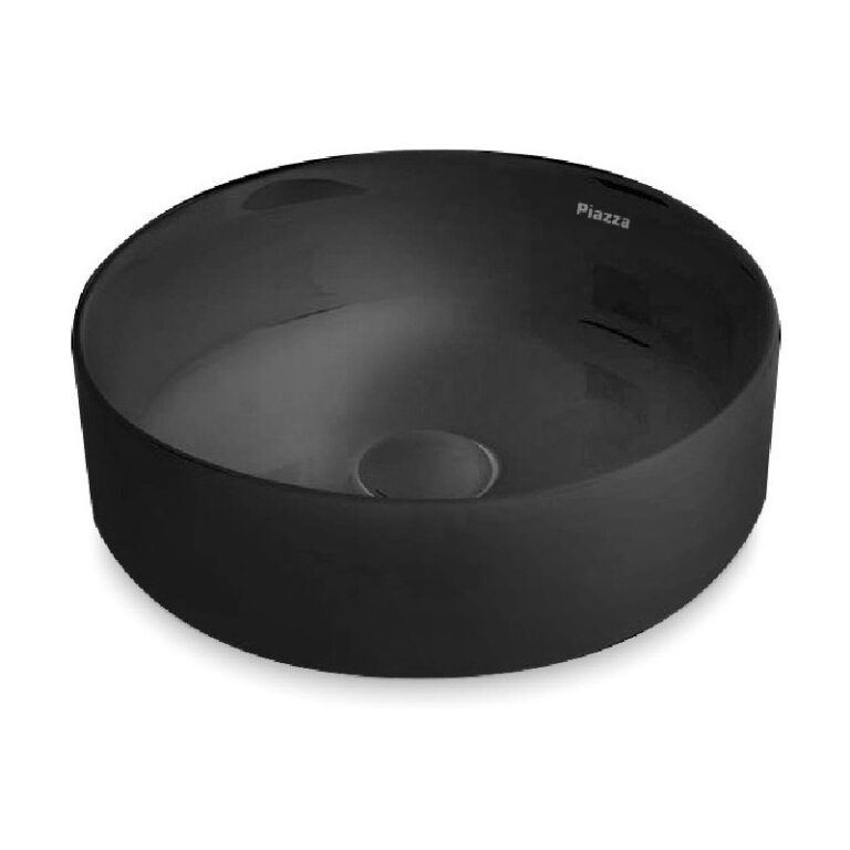 Bacha Piazza A524ne Apoyo Porcelana Baño Negra - Imagen 7