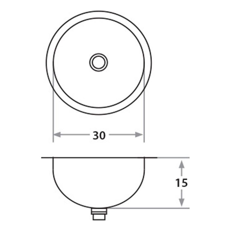 Bacha Redonda Mi Pileta 453 Baño Lavatorio - Imagen 2