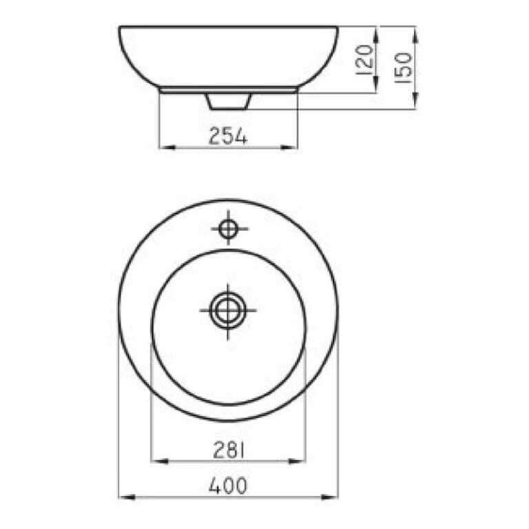 Bacha Ferrum Tori L326k Lavatorio Blanco De Apoyo - Imagen 2