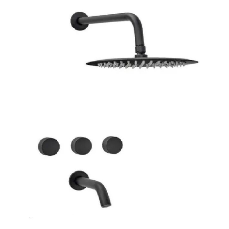 Griferia Peirano Fabric Ducha Embutir Negra 80-100n