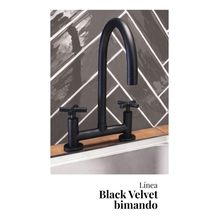 Grifo De Cocina Doble Comando Peirano Black Velvet 51-190 - Imagen 7