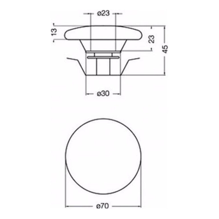 Tapon De Ceramica Ferrum Para Bacha Blanco Desague Ztscb - Imagen 2
