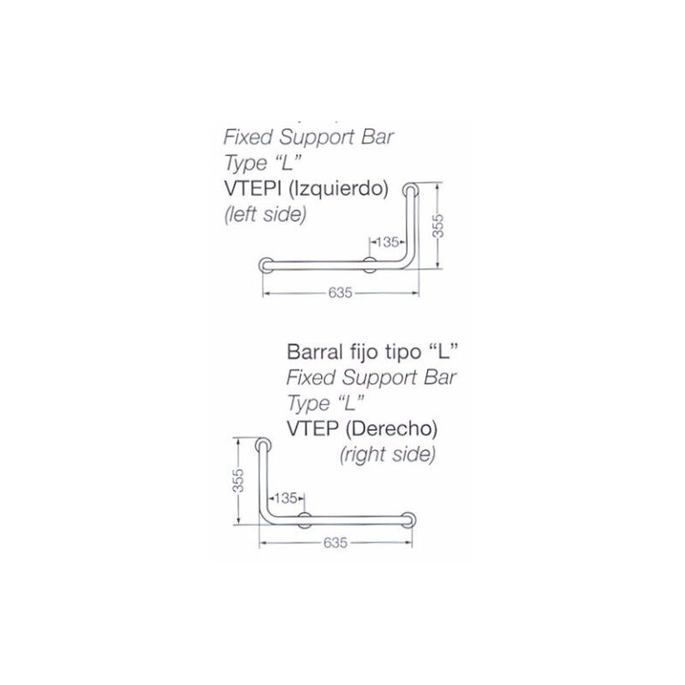 Barral Ferrum Espacio Accesorio Fijo Blanco Vtepi Bano - Imagen 2